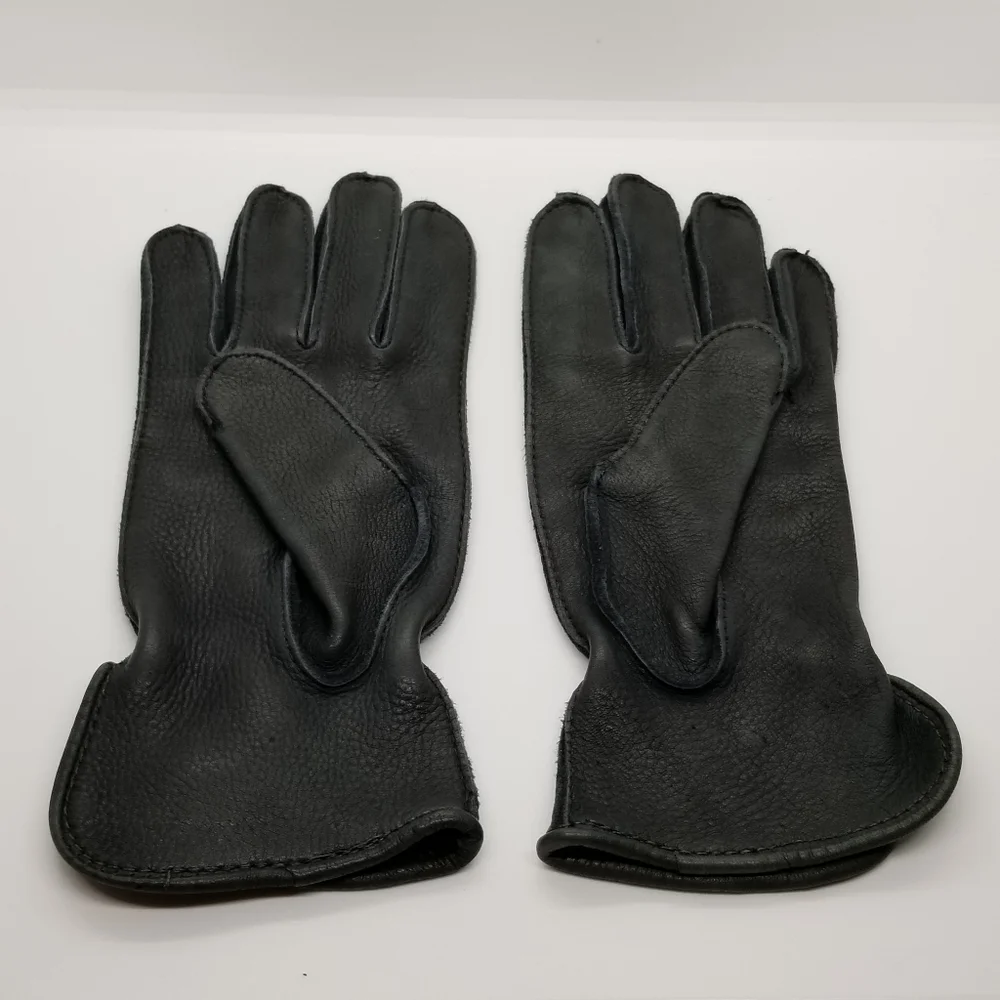 dark gray deer skin gloves size 7